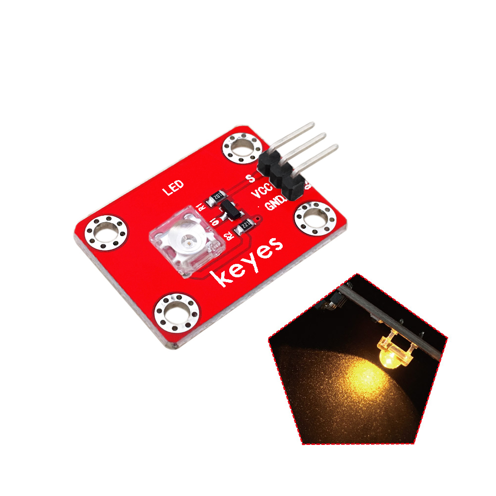 keyes 食人鱼LED黄光模块(焊盘孔) 红色 环保